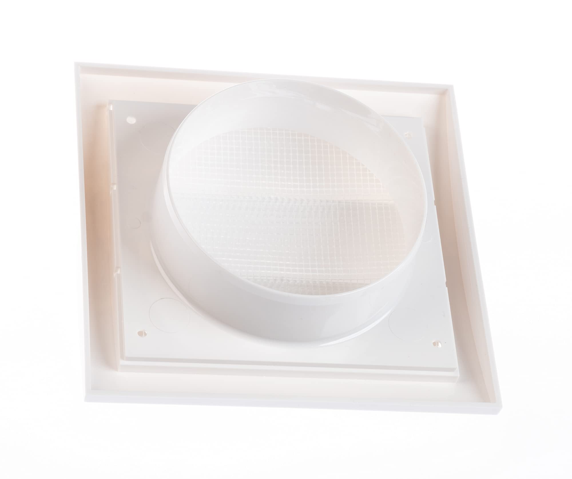 Steinberg14 Dryer Vent Cover Outside 4 inch - Louvered Outdoor Dryer Vent Cover - ABS Plastic Exhaust Ventilation Grille with Shutters and Built-in Screen - White HVAC Air Vents for Wall - Image 7